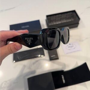 Prada Sunglasses – Sleek Black Frame, Great Condition